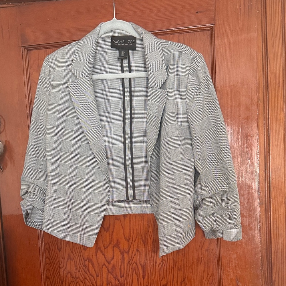 Rachel Zoe Black and White Checkered Blazer